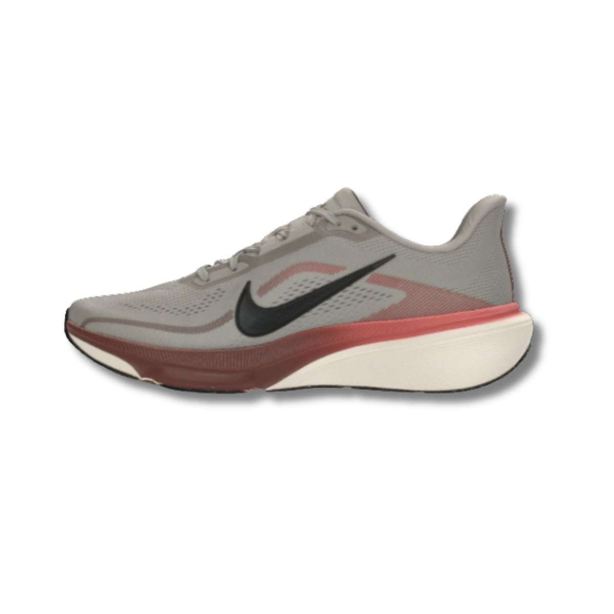 Nike Pegasus 42 men's road running shoe in College Grey/Black/Phantom/Light Boulder, alternate view