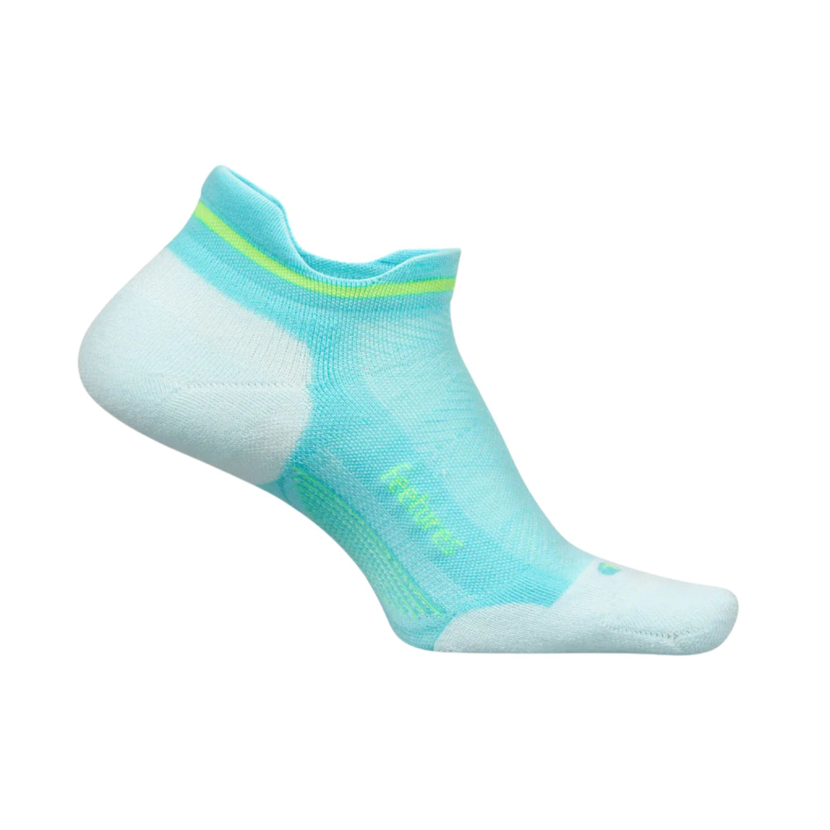 Feetures Elite Max Cushion No Show Sock in Aqua Surf