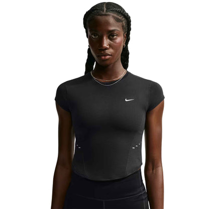 NIKE WOMEN'S DRI-FIT SEAMLESS CROPPED SHORT SLEEVE TOP