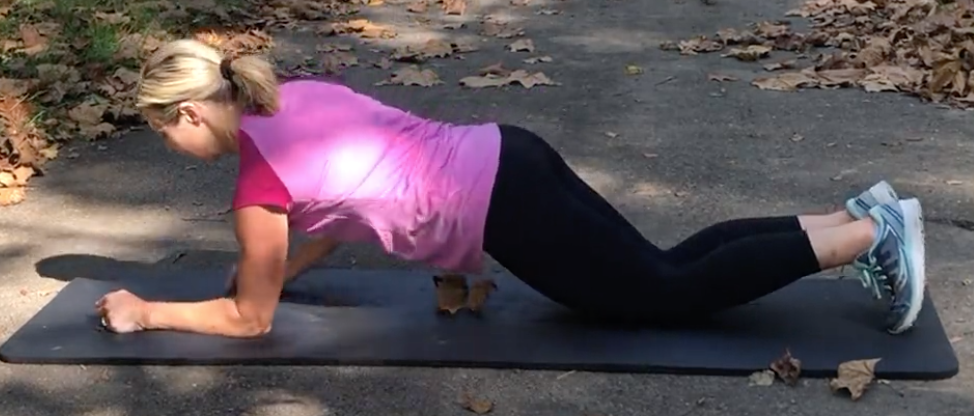 Living healthy with Suzanne showing how planks can help you stay injury free