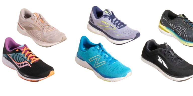 Image of different running shoes