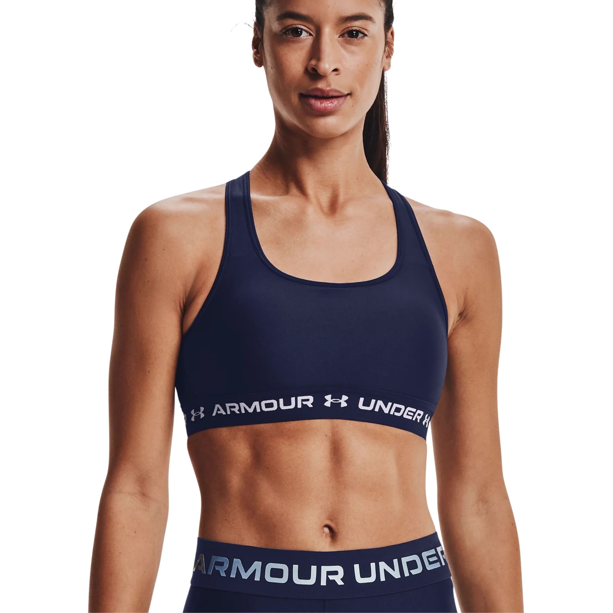 Under Armor Women's Armor Mid Crossbuck Pocket Sports Bra