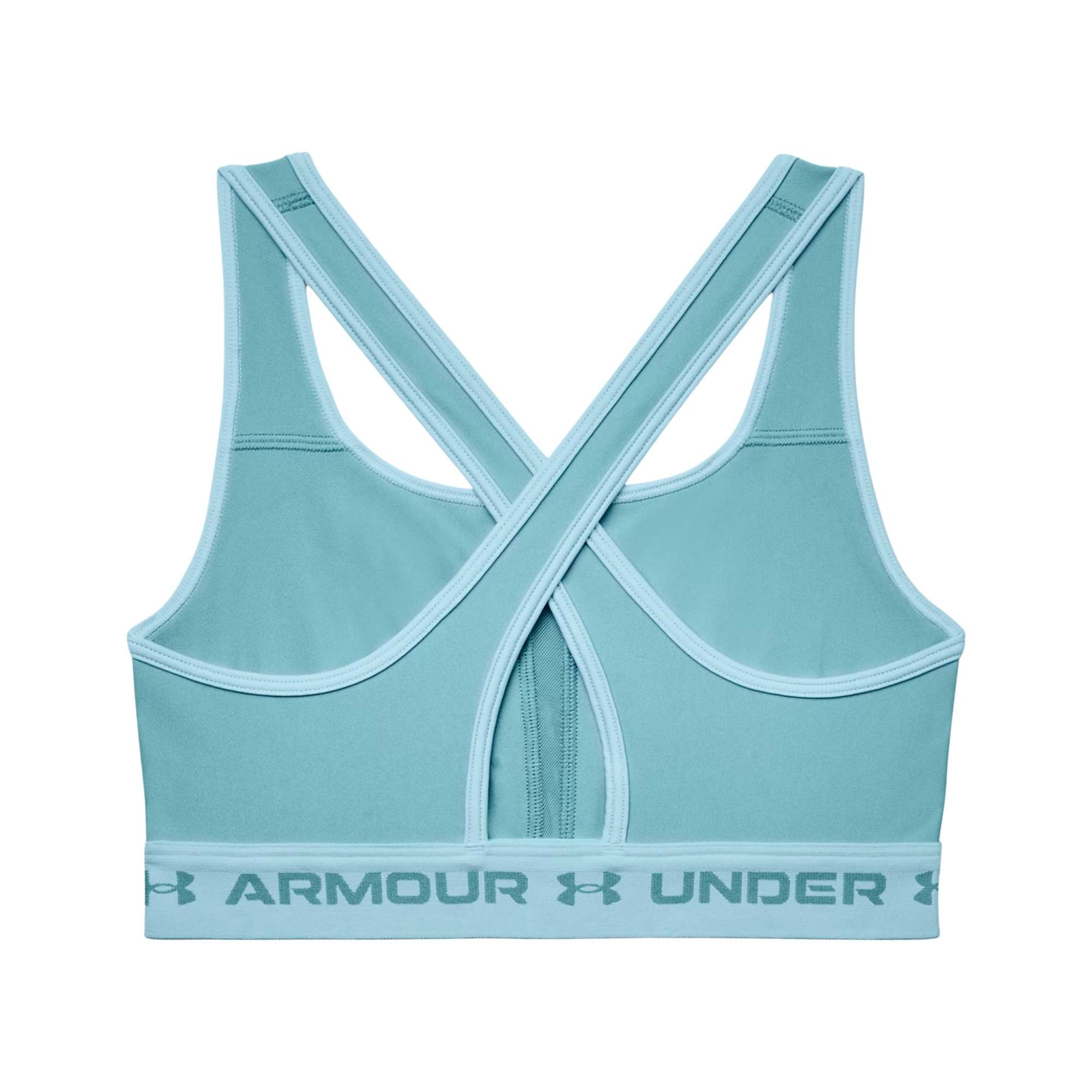 Under Armour UA Crossback Mid Sports Bra (Blizard-Varsity Blue), Womens  Underwear, Womens Clothing Brands, Womens Clothing