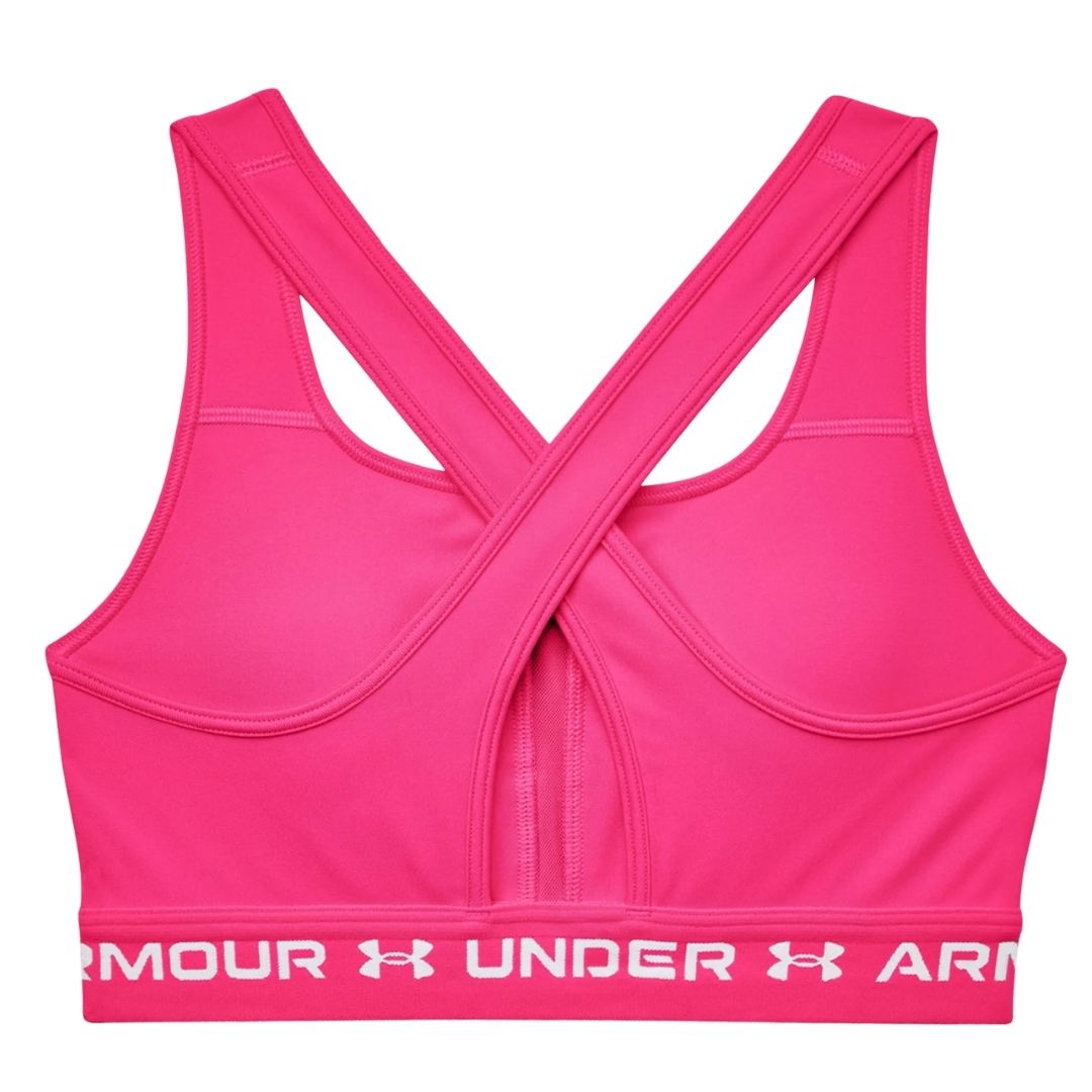 Under Armour 1373870-697 Seamless Low Longline Rib Sports Bra in Pink  Elixir/Pink Sugar in 2023